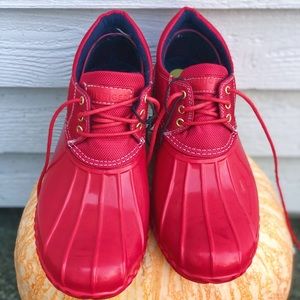 Brand new Dead Stock Red Tommy Hilfiger Duck Boots